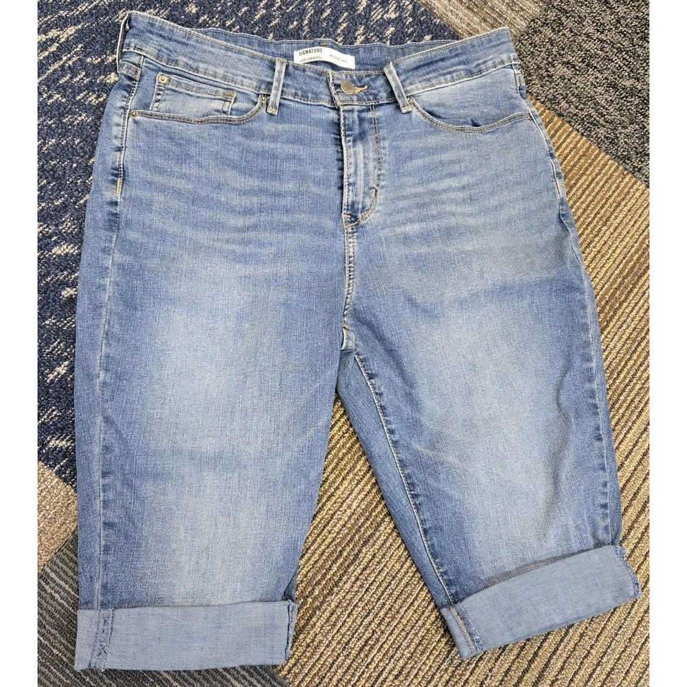 Levi's Signature Gold Mid-Rise Capri Blue Jeans Womens Sz 12/31W